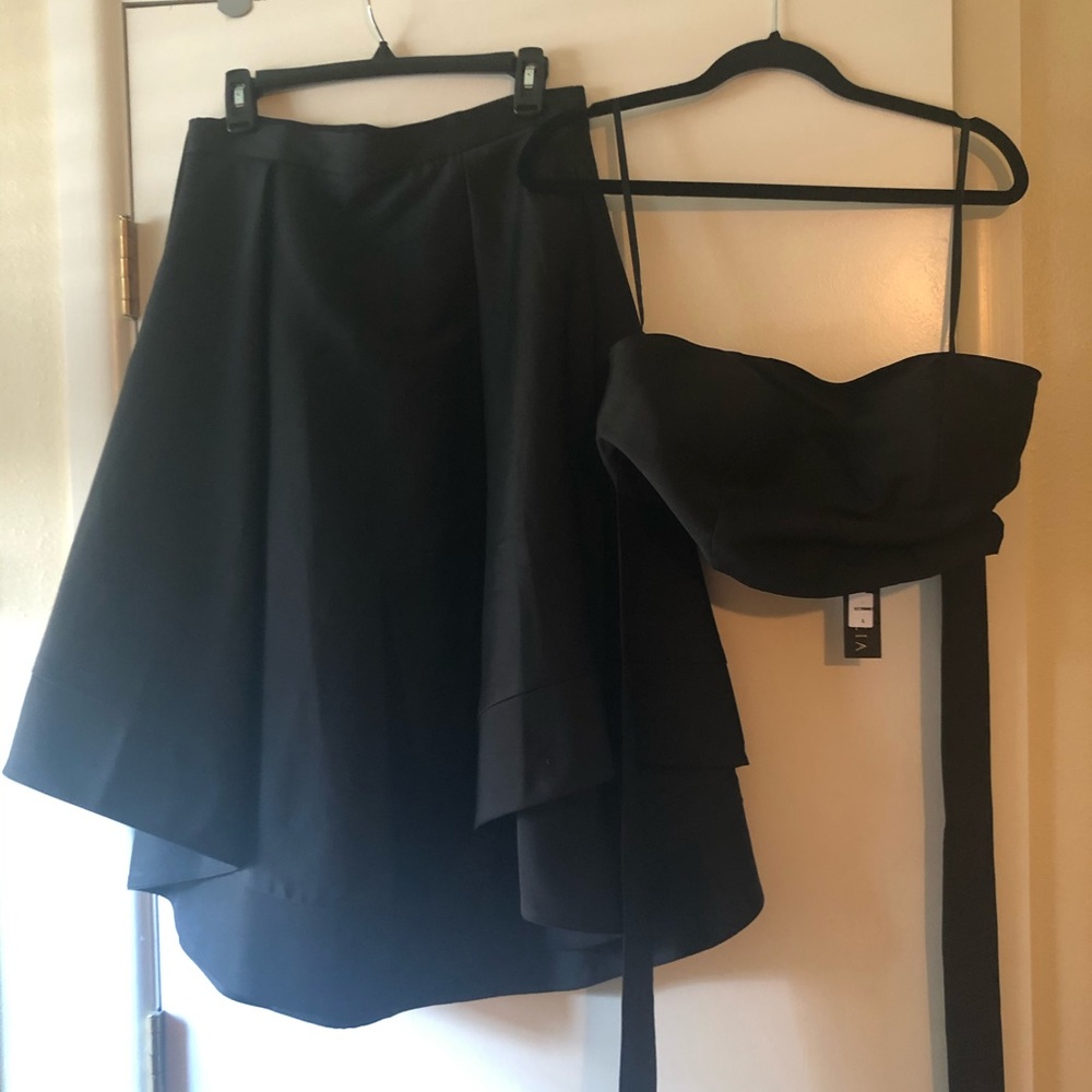 Gracia 2 piece set - black skirt and top